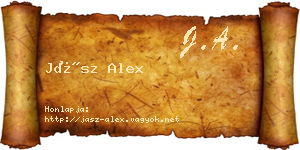 Jász Alex névjegykártya