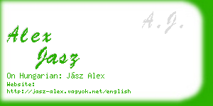 alex jasz business card